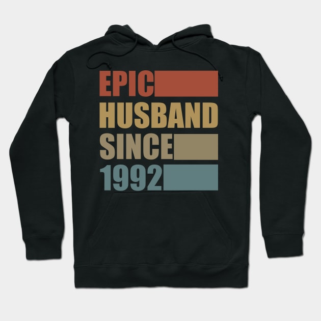 Vintage Epic Husband Since 1992 Hoodie by Bunzaji